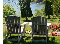 chairs overlooking harbor